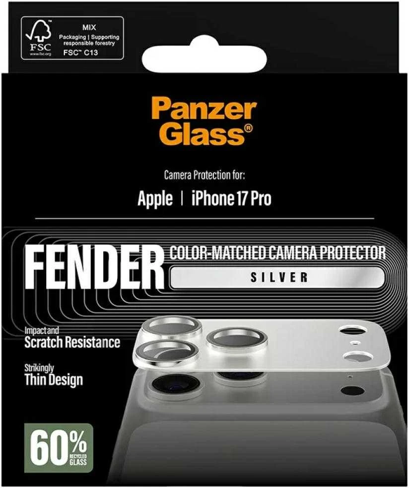 Panzer Glass Grūdintas stiklas na objektyvas PanzerGlassFender Camera Protector do iPhone 17 Pro sidabrinė