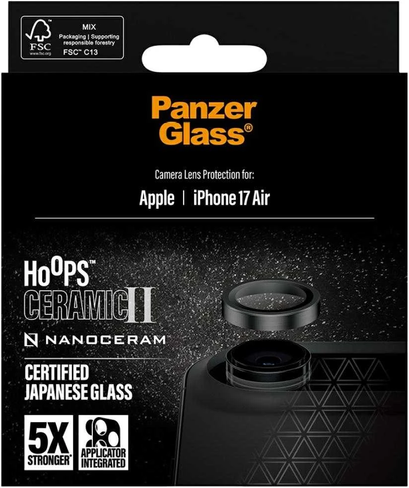 Panzer Glass „PanzerGlass Hoops Ceramic II“ grūdintas stiklas „iPhone Air“ objektyvui