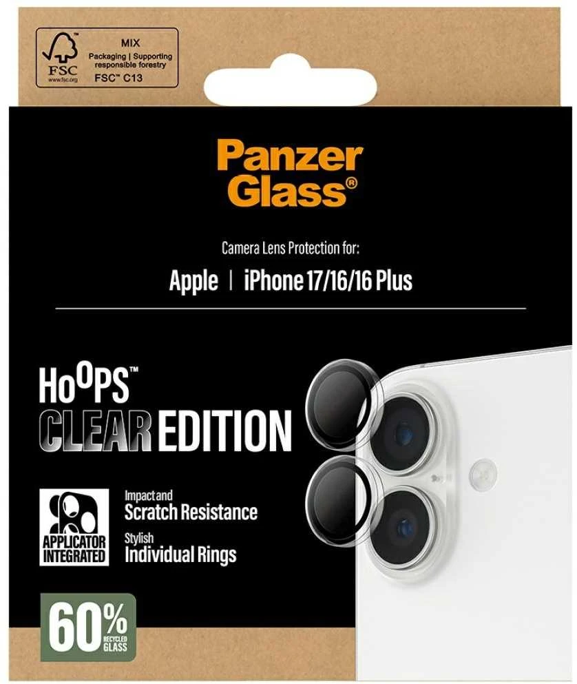 Panzer Glass „PanzerGlass Hoops“ grūdinto stiklo ekrano apsauga, skirta „iPhone 16 / 16 Plus / 17“
