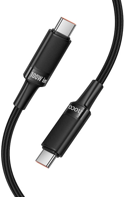Cable USB C to USB C Hoco PD 5A 100W 1,2 m U153 Extreme juodas