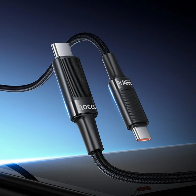 Cable USB C to USB C Hoco PD 5A 100W 1,2 m U153 Extreme juodas