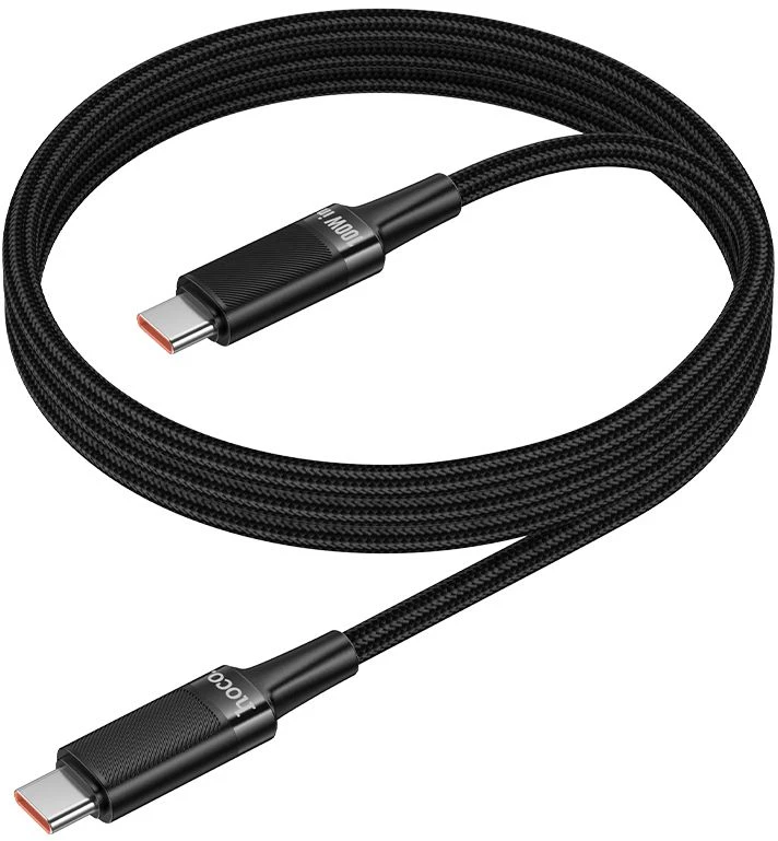 Cable USB C to USB C Hoco PD 5A 100W 1,2 m U153 Extreme juodas
