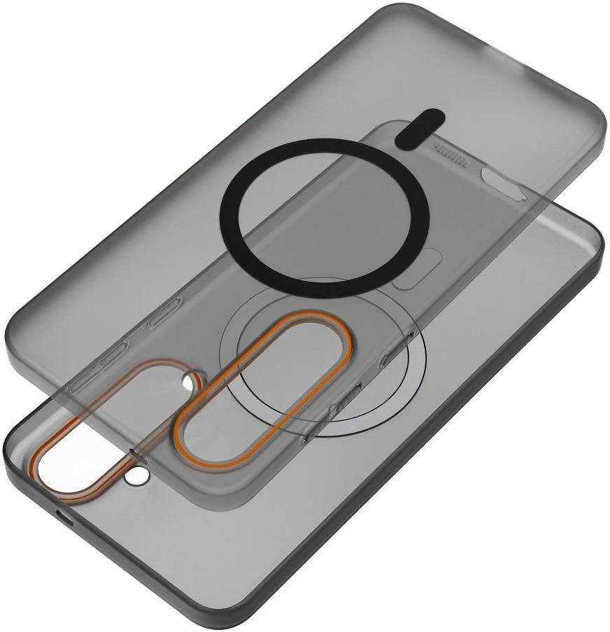 Dėklas Oem Case for Honor 600 LITE Go Oranžinis compatible with MagSafe juodas