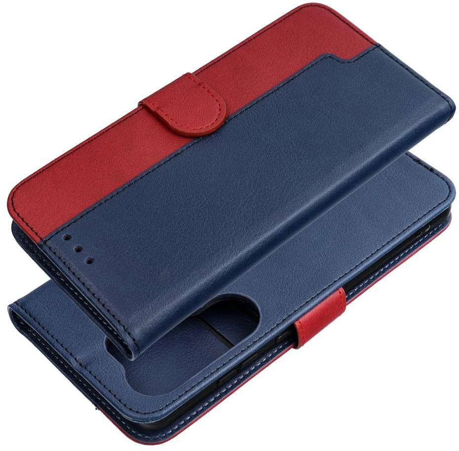 Dėklas Oem Flip case for Motorola G17 POWER Split Book navy and red