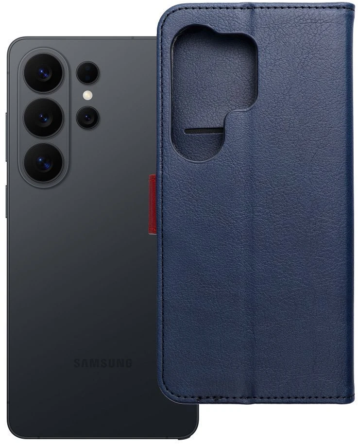 Dėklas Oem Flip case for Motorola G17 POWER Split Book navy and red