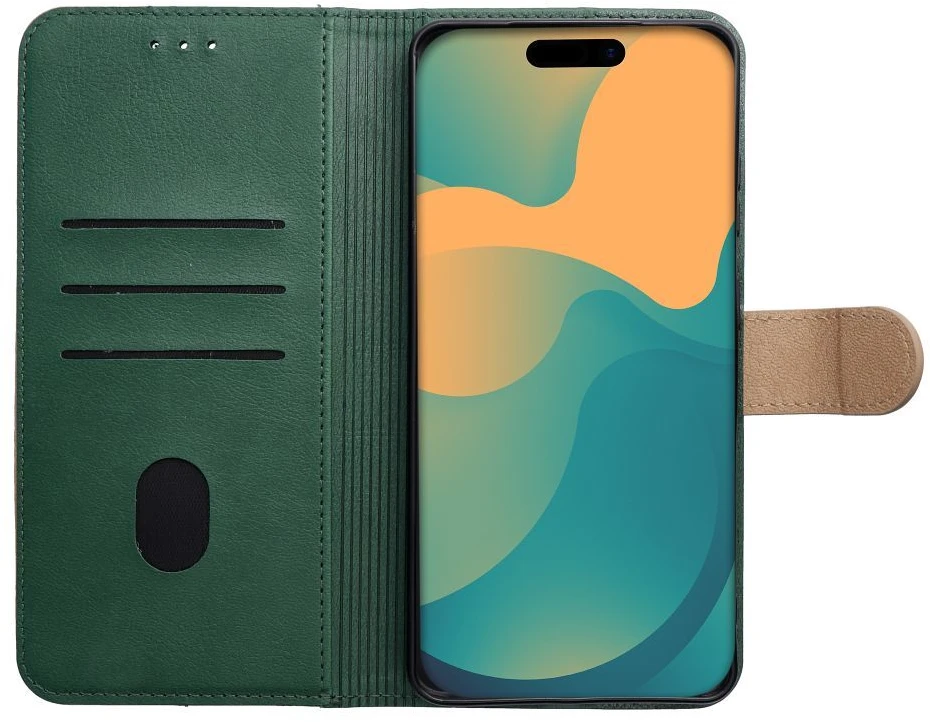Dėklas Oem Flip case for Motorola G17 Split Book žalias and auksinis