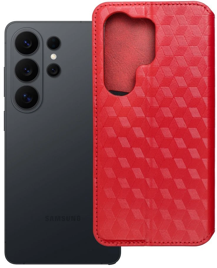 Oem Atverčiamas dėklas, skirtas Motorola G57 POWER Cubic Book, raudonas