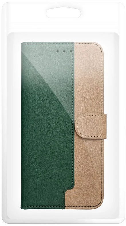 Dėklas Oem Flip case for Motorola G57 POWER Split Book žalias and auksinis