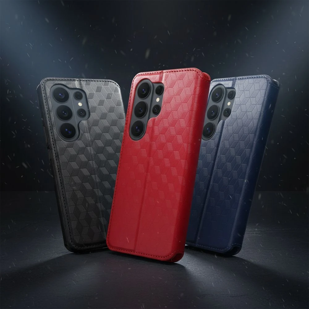 Oem Atverčiamas dėklas, skirtas Motorola G57 POWER Cubic Book, juodas