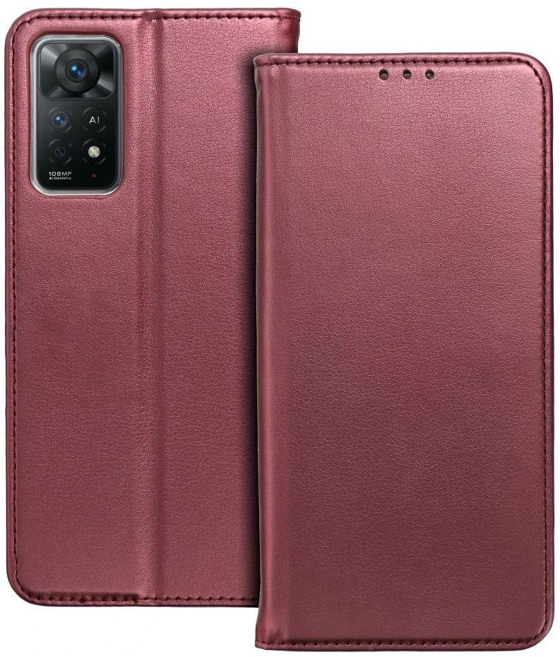 Dėklas Oem Flip case for Oppo Reno 16F / 16FS Smart Magneto burgundy