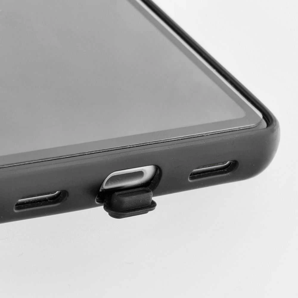 OEM „Lightning“ įkrovimo lizdo dangtelis su laikikliu, juodas