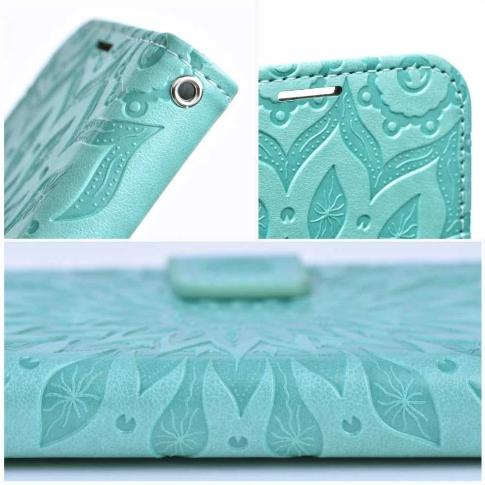 Dėklas Forcell Oem Flip case for Motorola G06 Mezzo Book mandala žalias