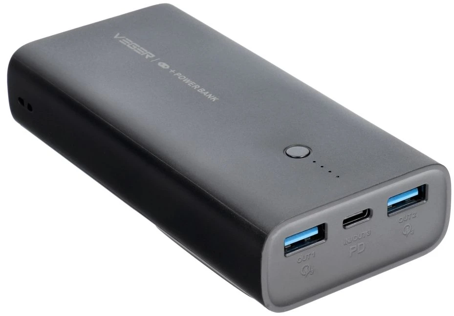 Powerbank Veger ACE100 (W1146) PD QC3.0 20W 10000 mAh juodas