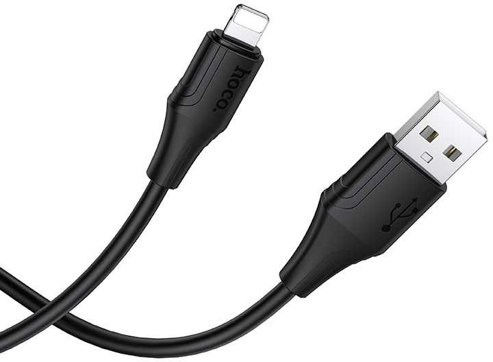 Silikoninis laidas USB C - Lightning Hoco 27W 1 m X124 juodas