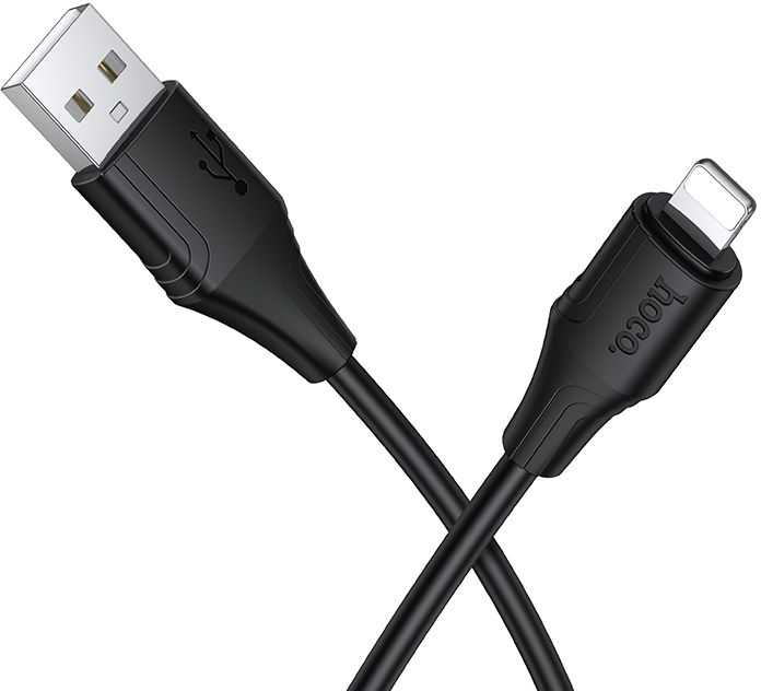 Silikoninis laidas USB C - Lightning Hoco 27W 1 m X124 juodas