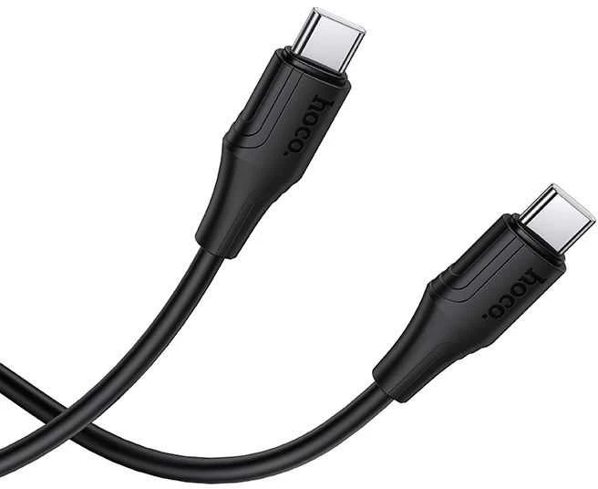 Silicone Cable USB C to USB C Hoco 3A 60W 1 m X124 juodas