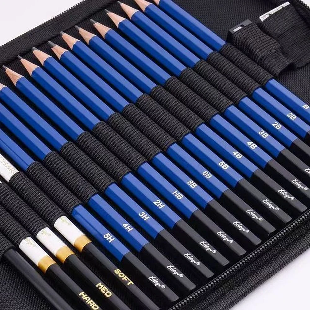 Dėlionė OEM eskizų piešimo rinkinys pieštukų dėklas 37in1 KP-C72B