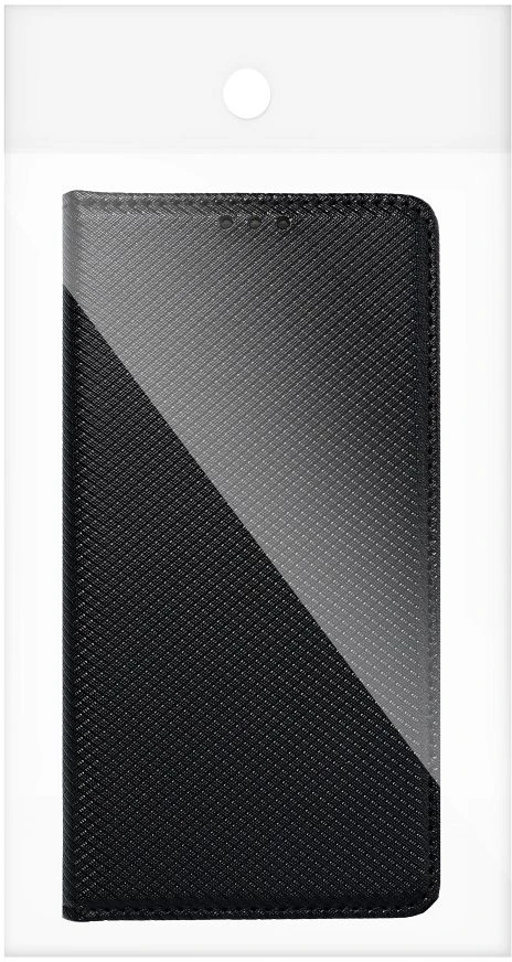 OEM „Flip“ dėklas, skirtas „Motorola G17 POWER“ – išmanusis dėklas su knygelės atvartu, juodos spalvos