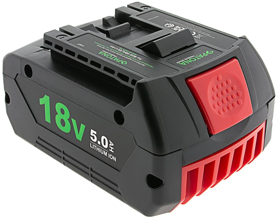 Akumuliatorius Li-Ion 18V 5Ah skirtas Bosch GBA180LED GSR 185-LI GSB 18V-65 PATONA