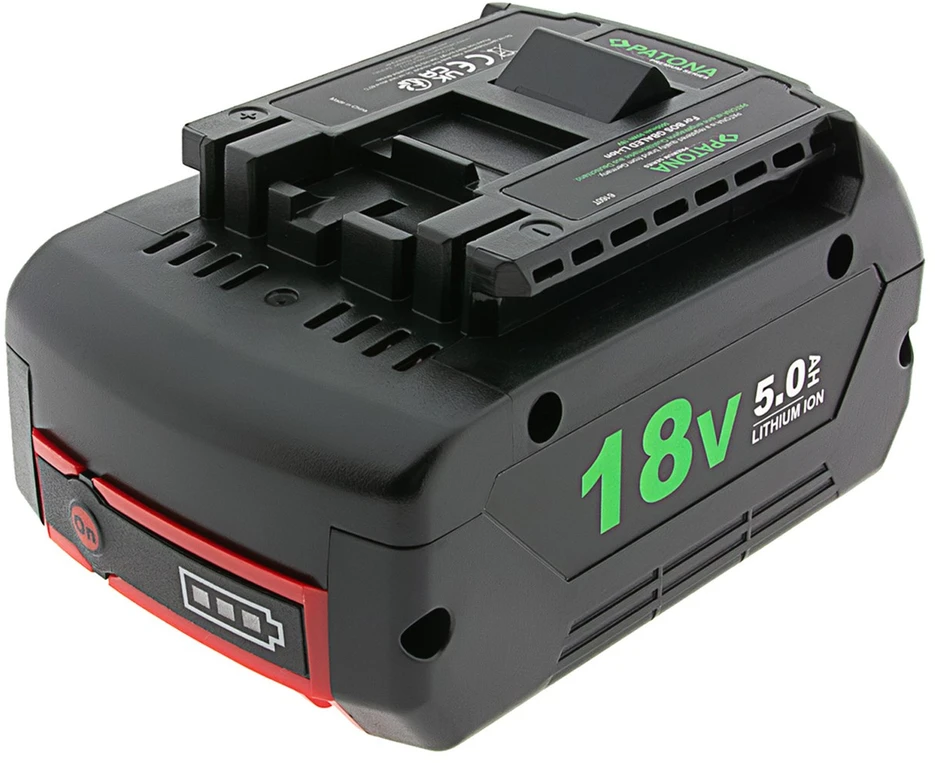 Akumuliatorius Li-Ion 18V 5Ah skirtas Bosch GBA180LED GSR 185-LI GSB 18V-65 PATONA