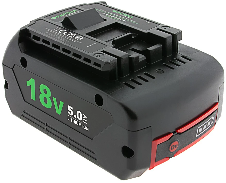 Akumuliatorius Li-Ion 18V 5Ah skirtas Bosch GBA180LED GSR 185-LI GSB 18V-65 PATONA