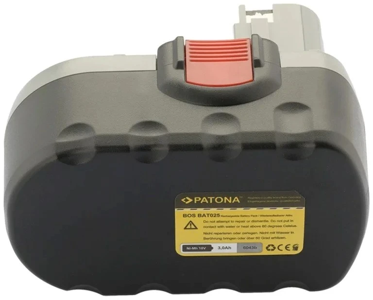 PATONA Replacement battery Bosch BAT025, BAT026, 18 V 3000 mAh Ni-MH