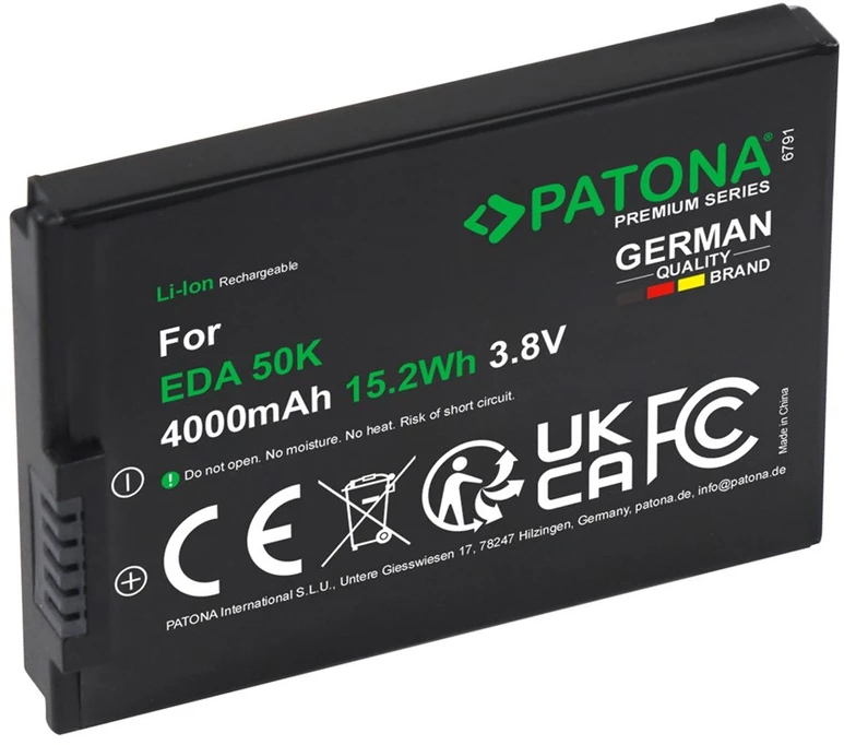 Spausdintuvas PATONA Replacement battery Honeywell EDA50K, 3.8 V 4000 mAh Li-Ion
