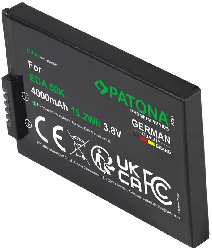 Spausdintuvas PATONA Replacement battery Honeywell EDA50K, 3.8 V 4000 mAh Li-Ion