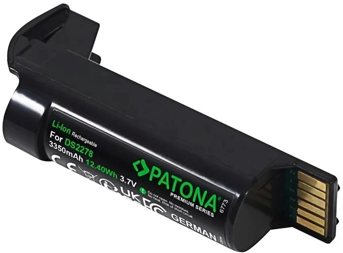 PATONA Replacement battery Zebra DS2278 BT-000317-01, 3.7 V 3350 mAh Li-Ion
