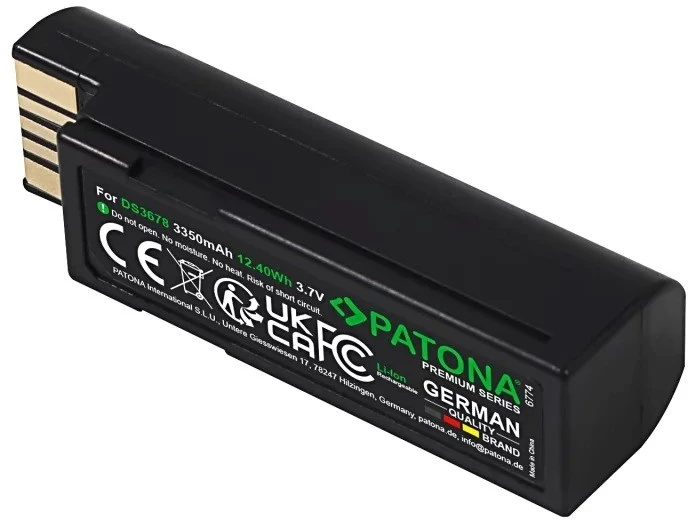 Spausdintuvas PATONA Replacement battery Zebra EVM, DS3600, DS3678, LI3600, LI3678, LS3600, LS3678, 3.7 V 3350 mAh Li-Ion