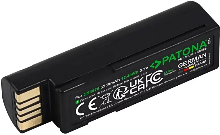 Spausdintuvas PATONA Replacement battery Zebra EVM, DS3600, DS3678, LI3600, LI3678, LS3600, LS3678, 3.7 V 3350 mAh Li-Ion