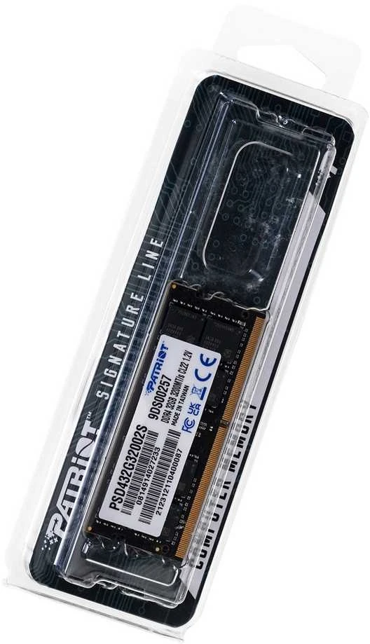 RAM Patriot SL DDR4 32GB 3200 MHz SODIMM , EAN: 814914027233