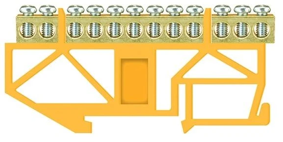 Įžeminimo kaladėlė Pawbol LZ 12/Ž, DIN, 12×16 mm², geltona