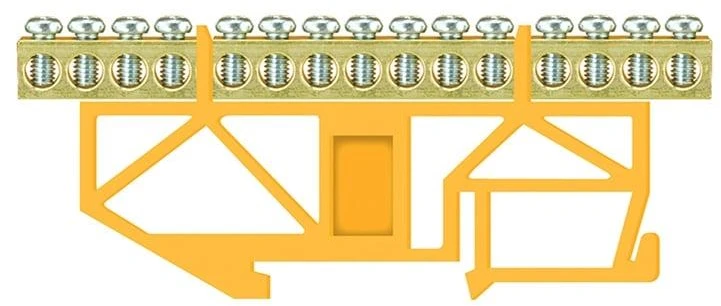 Įžeminimo kaladėlė Pawbol LZ 15/Ž, DIN,15×16 mm², geltona