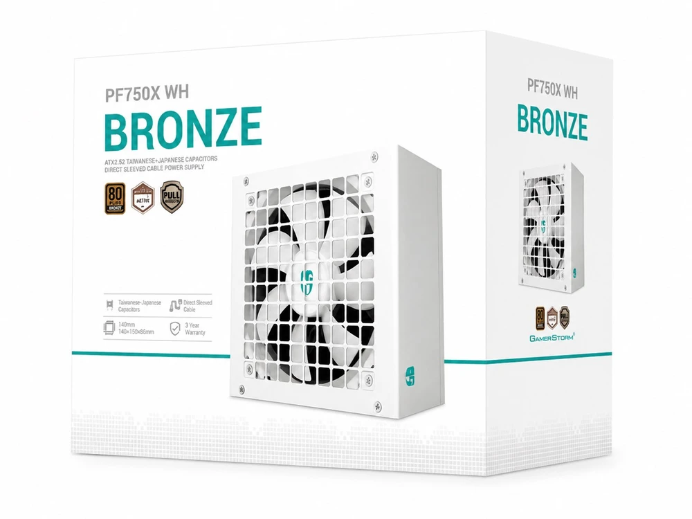Deepcool 80 PLUS Bronze PSU | PF750X | 750 W | Juodas
