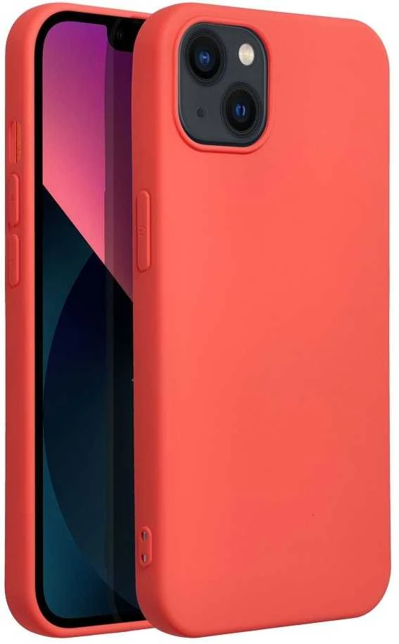 Forcell OEM dėklas, skirtas „iPhone 13“ silikonui, persikų spalvos