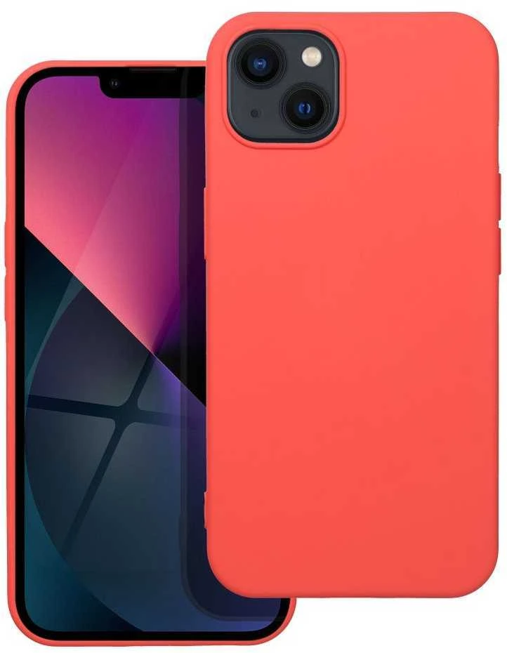 Forcell OEM dėklas, skirtas „iPhone 13“ silikonui, persikų spalvos