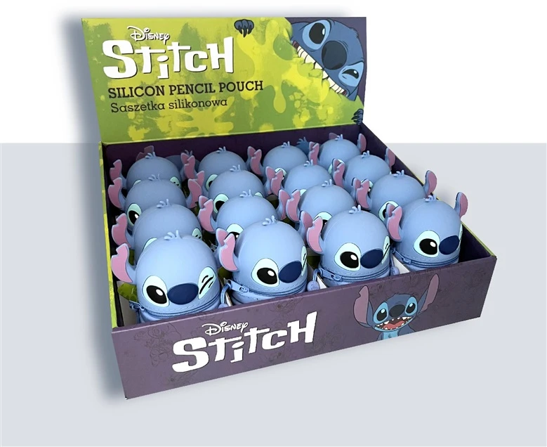 Mėlyna Pieštukinė-penalas Disney Mėlyna "STITCH", silikoninis, pailginamas