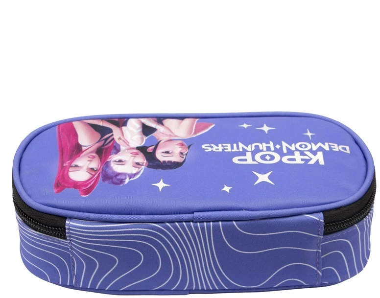 Pieštukų dėklas su atvartu K-POP violetinis