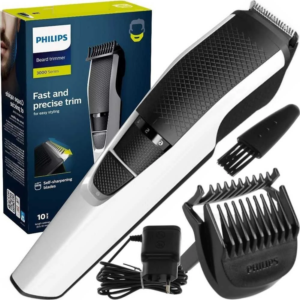 Philips Beardtrimer series 3000 Barzdos žoliapjovė BT3239/15, 0,5 mm tikslumo nustatymai, 90 min. naudojimas be laido / 1 val. įkrovimas
