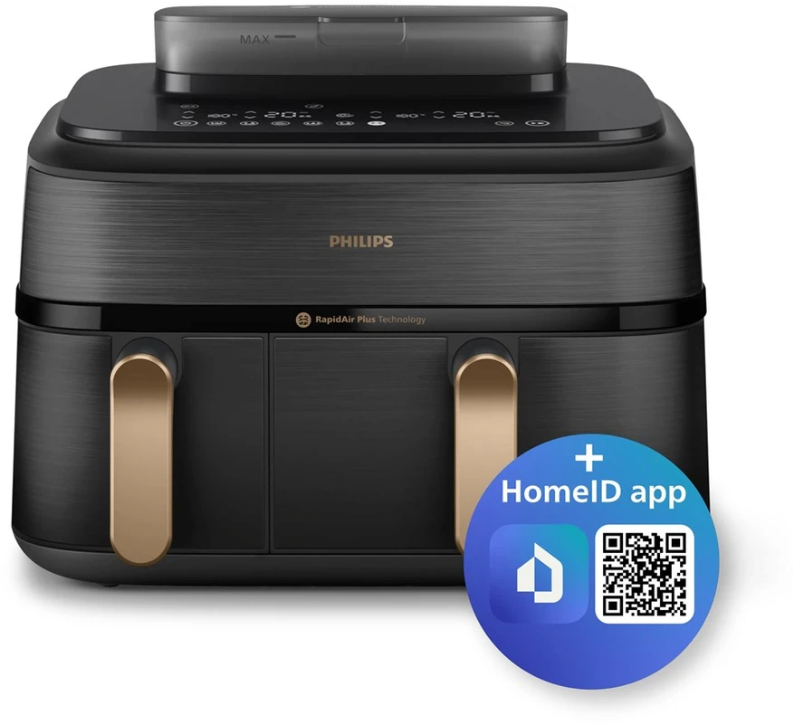 Dviejų krepšelių gruzdintuvė su garų funkcija Philips 5000 series NA552/00, 9 l
