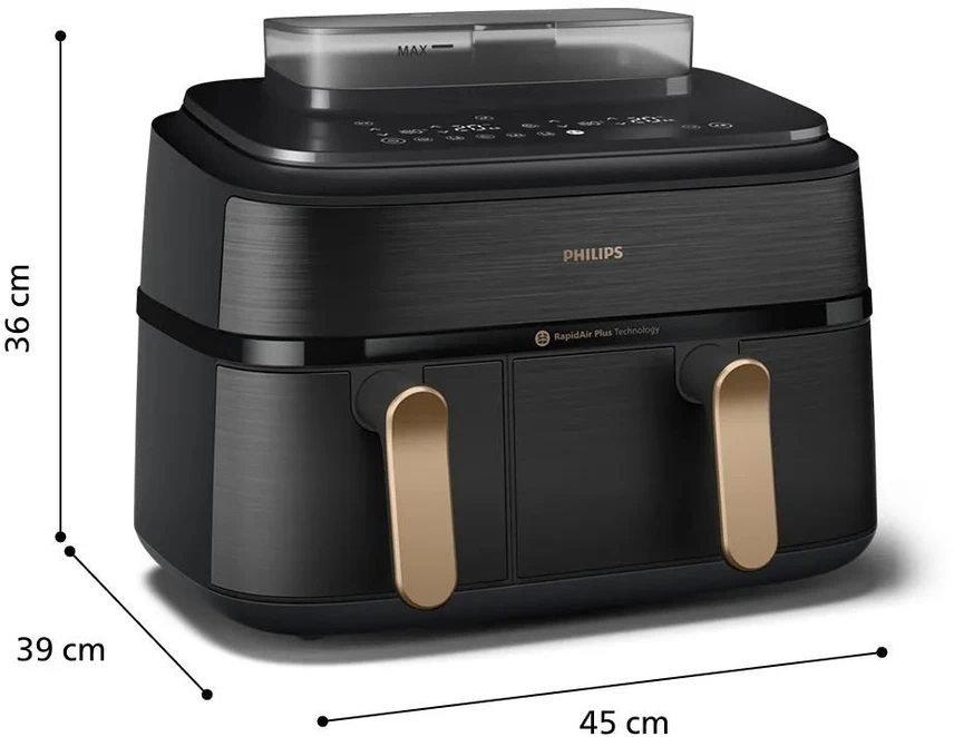 Dviejų krepšelių gruzdintuvė su garų funkcija Philips 5000 series NA552/00, 9 l
