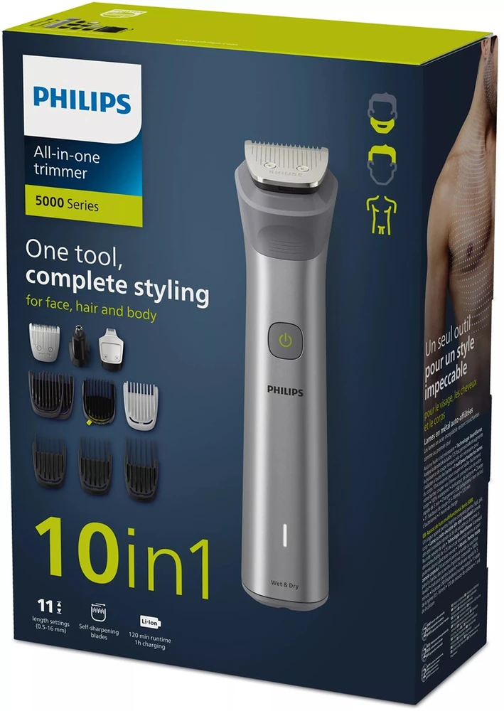 Plaukų, barzdos, nosies plaukų kirpimo mašinėlė Philips 5000 serija MG5920/15