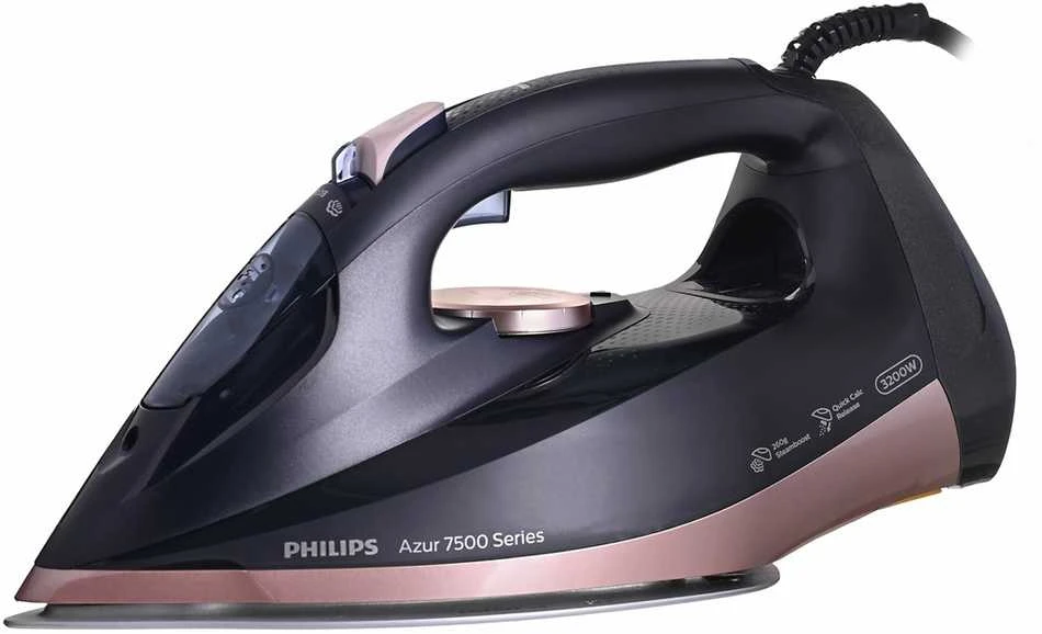 Philips | DST7510/80 | Garų lygintuvas | 3200 W | Vanduo tank capacity 300 ml | Continuous steam 55 g/min | Steam boost performance 260 g/min | Mėlyna/Gold