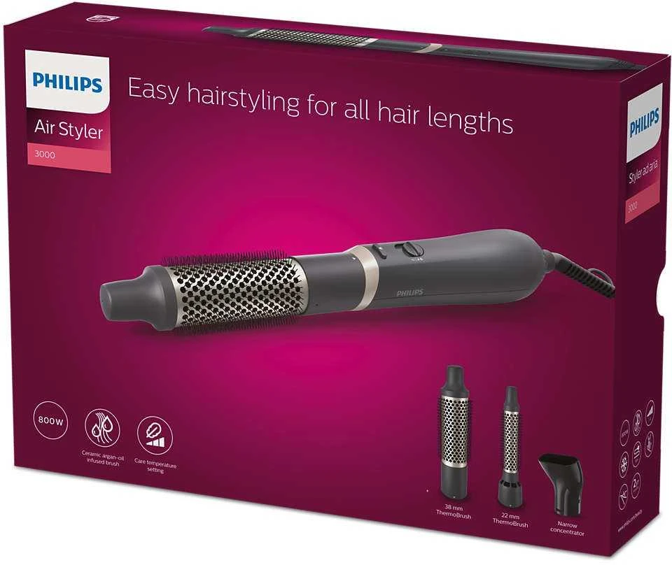 Philips 3000 Series „Air Styler“ Plaukų formavimo šukos (BHA301/00)