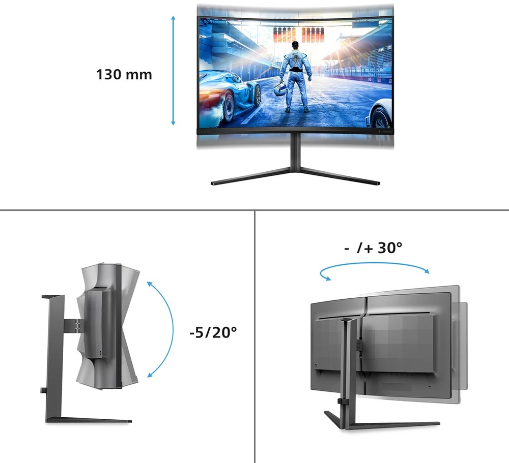 Monitorius Philips 32M2C5500W/00, 31.5", 2560 x 1440, 240 Hz, 0.5 ms, 400 cd/m²