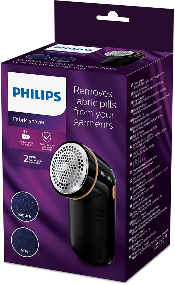 Philips Fabric Shaver GC026/80 Pašalina audinio tabletes Tinka visiems drabužiams 2 Philips AA baterijos, įskaitant