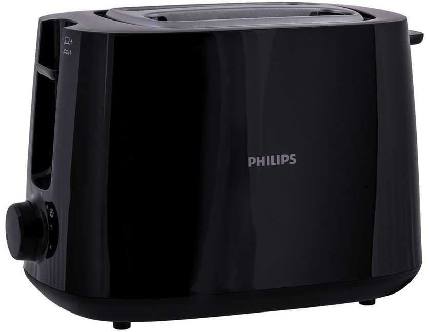 Philips Daily Collection HD2581/90 skrudintuvas 2 griežinėliai Juoda 830 W