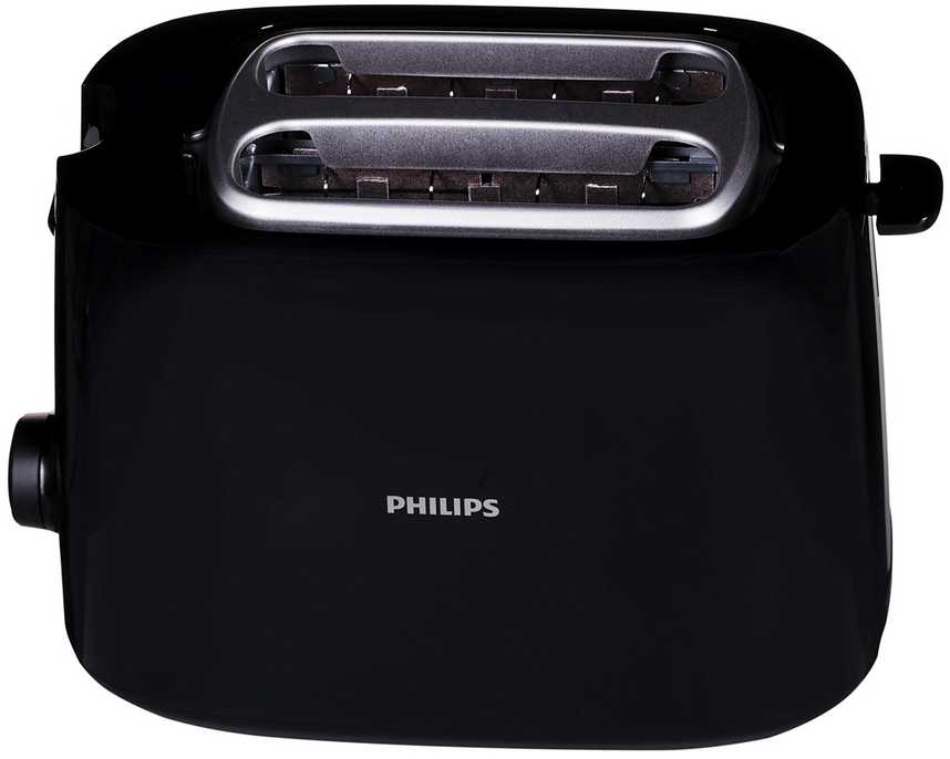Philips Daily Collection HD2581/90 skrudintuvas 2 griežinėliai Juoda 830 W