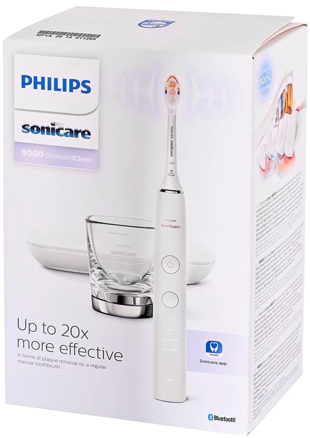Elektrinis dantų šepetėlis Philips Sonicare DiamondClean 9000 su programėle | HX9911/19 | Baltas